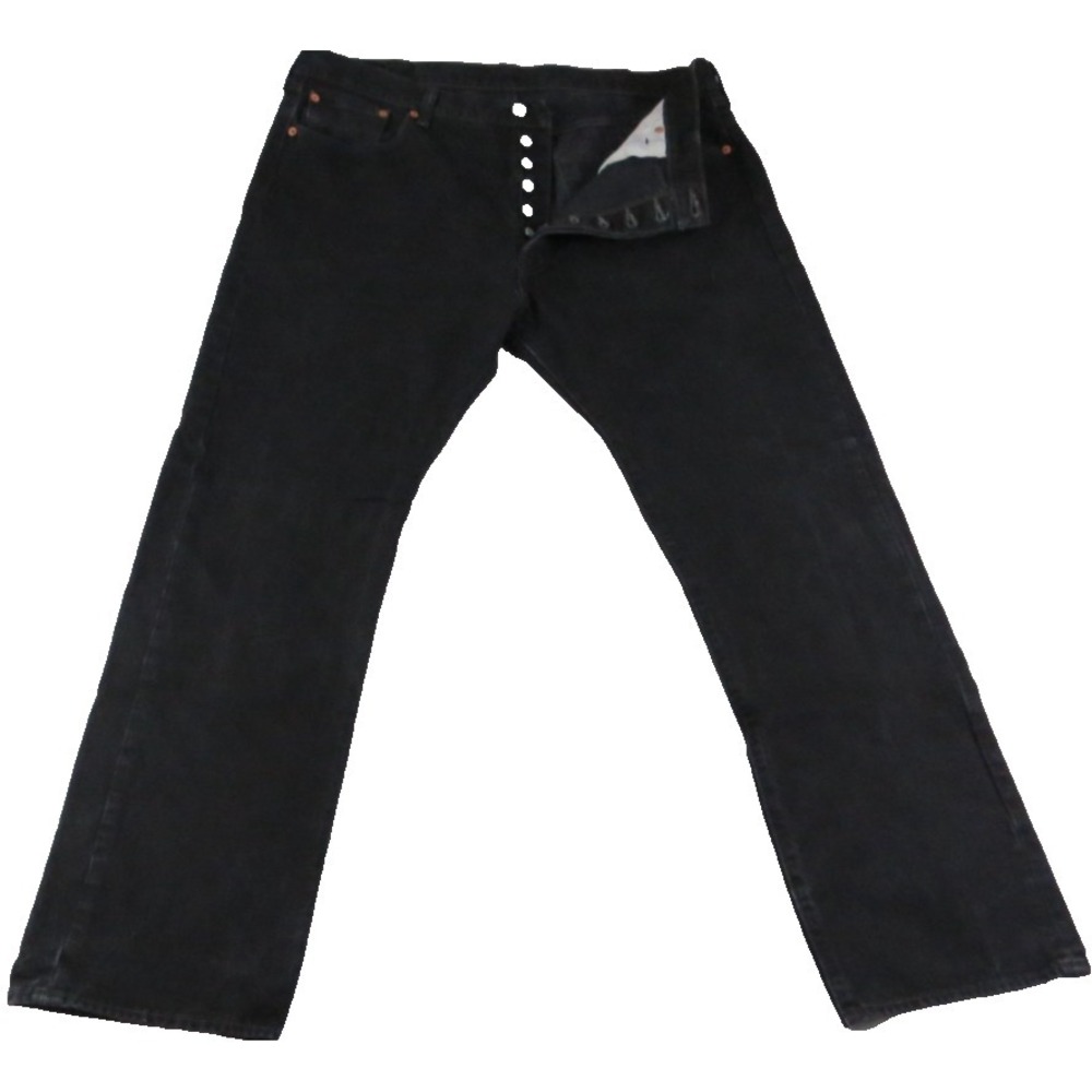 Levi's 501 Mens 40x32 Black Denim Original Fit Button Fly Straight Leg Jeans EUC